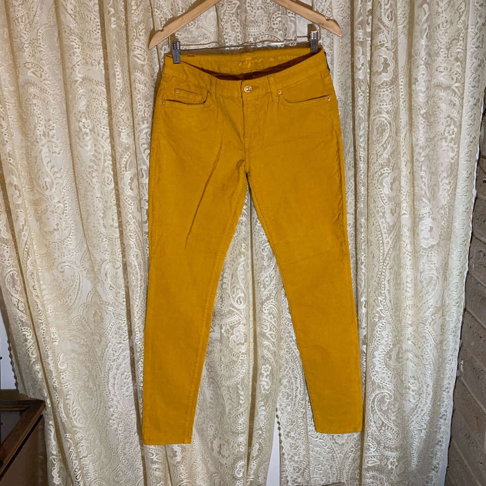 7 for all mankind Mustard courdoroy pants.